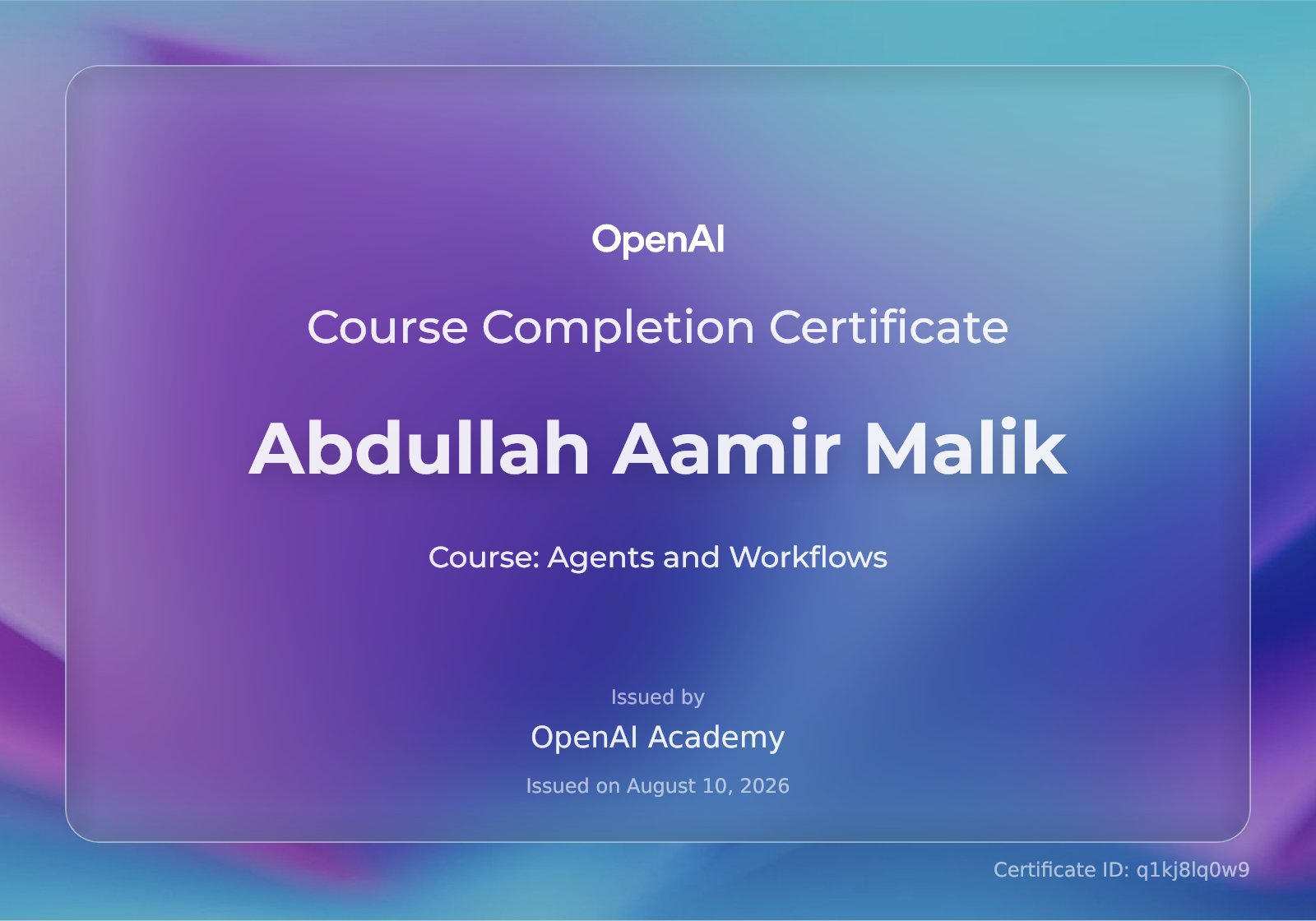 OpenAI Academy certificate